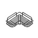 Bathroom triangular shelf without punching wall-mounted
