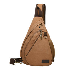 Dad Bag Men's Crossbody Bag Canvas Retro Casual Multi-Function Chest Bag Mountaineering Sports Middle-aged Shoulder Bag