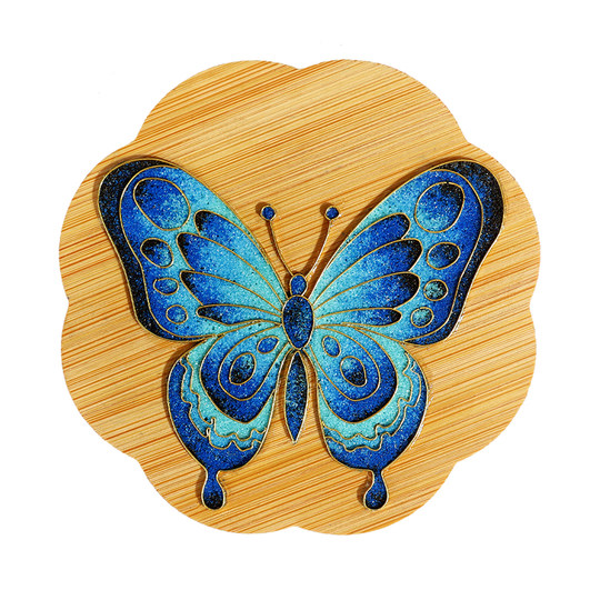 Espejo esmaltado de filigrana Cloisonne hecho a mano, regalo de filigrana artesanal, paquete de material de posavasos, patrimonio cultural inmaterial chino