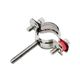 Stainless steel adjustable pipe card with screw rod