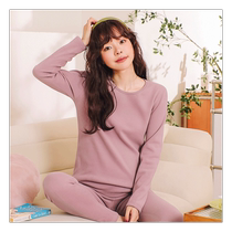 Autumn clothes for pregnant women autumn and winter lamb velvet thermal underwear plus velvet bottoming shirts during pregnancy postpartum confinement clothes pajamas