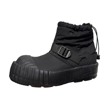 New winter trendy men's snow boots with large toe plus velvet to keep warm