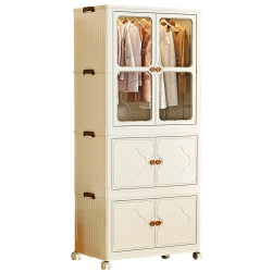 Baby clothes storage cabinet free of installation baby wardrobe bedroom children's small wardrobe plastic household toy storage cabinet