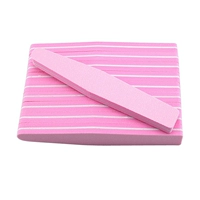 10 алмазных пилочек с розовой губкой, двухсторонние матовые 100/180