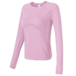 秋冬打底长袖女普拉提修身显瘦高弹圆领健身瑜伽跑步速干运动上衣