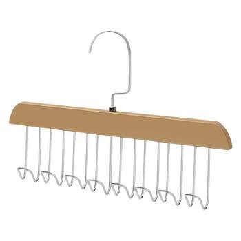 Wooden suspender clothes rack solid wood hook wave clothes rack