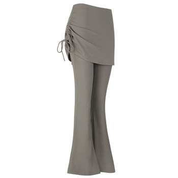 Fitness girl fake two piece slimming bootcut yoga pants