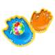 Fun suction cup throwing and catching parent-child interaction