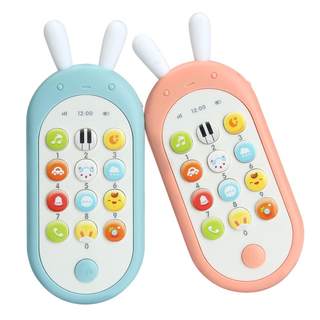 贝恩施儿童手机玩具可啃咬宝宝益智早教0-3岁婴儿多功能音乐电话