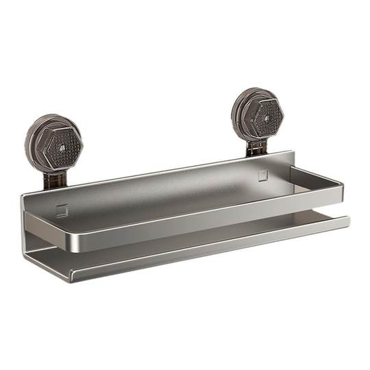 Hole-free storage device for bathroom wall