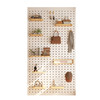Perforated board storage rack entry entrance wall storage rack
