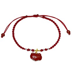 Natural cinnabar anklet for women 2024 new style anklet for women, trendy, non-fading, safety buckle, red rope, braided, ethnic style silver lock