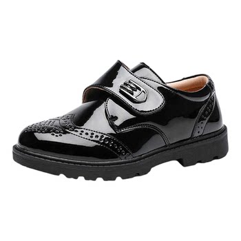 Casual campus baby etiquette velcro student leather shoes