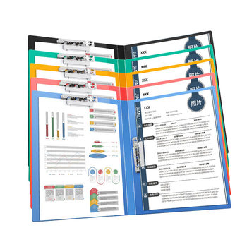 Morning light folder information book a4 insert transparent file book file folder contract folder bag multi-page musical book award storage collection picture book storage clip office supplies