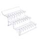 Transparent stepped display shelves false bottom cold air cabinet