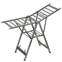 Складная сушилка для одежды для балкона бытовая напольная вешалка для одежды из алюминиевого сплава штанга для спальни артефакт для сушки одеял на открытом воздухе