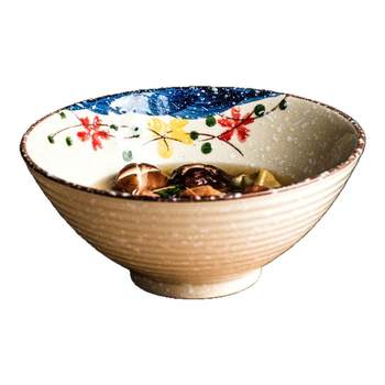 Japanese ramen bowls, household ceramic hat bowls, high-quality appearance