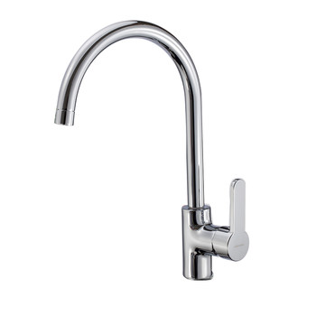 Brushed gloss single hole sink kitchen and bathroom