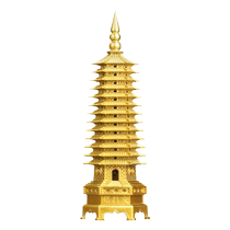 Pure brass Wenchang Tower ornaments 13th floor study table for students on the 13th floor 9th floor 9th floor pagoda flagship store