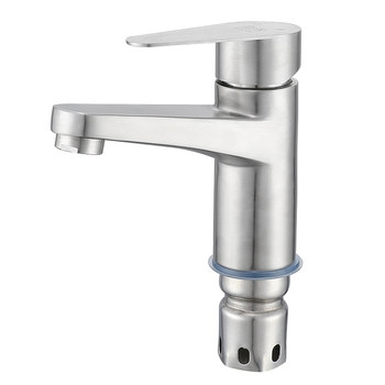 304 stainless steel thickened and weighted washbasin faucet