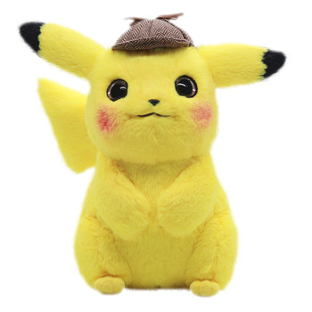 ຂອງແທ້ນັກສືບ Pikachu plush doll ເກມສະບັບພາພະຍົນ peripheral ດຽວກັນ toy ຂອງຂວັນ doll ຜ້າງາມ