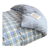 MUJI college student dormitory bed three-piece set pure cotton single bed quilt cover sheets high school student bedding