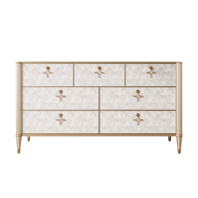 Shell chest cabinet solid wood light luxury high-end