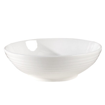 4 9.9 yuan threaded vegetable bowls for household pure white ceramics