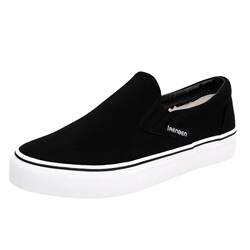 Renben canvas shoes men's breathable lazy shoes versatile sneakers loafers black flat flat shoes ເກີບຜູ້ຊາຍ slip-on