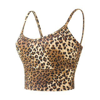 【达人同款】MU沐岚瑜伽运动豹纹上衣吊带一体式背心春夏轻氧zoo