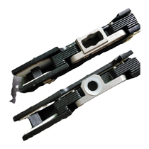 Glass door floor spring door clip 12mm 15mm 19mm thick glass upper clip lower clip curved clip seven-character clip