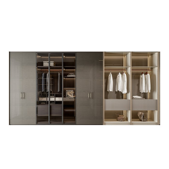 Quanyou whole house customized wardrobe integrated cloakroom multi-space storage cabinet whole house package living room tv cabinet wine cabinet
