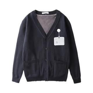 护士毛衣女外套开衫针织衫加绒加厚保暖藏蓝医院工作服外搭抗起球