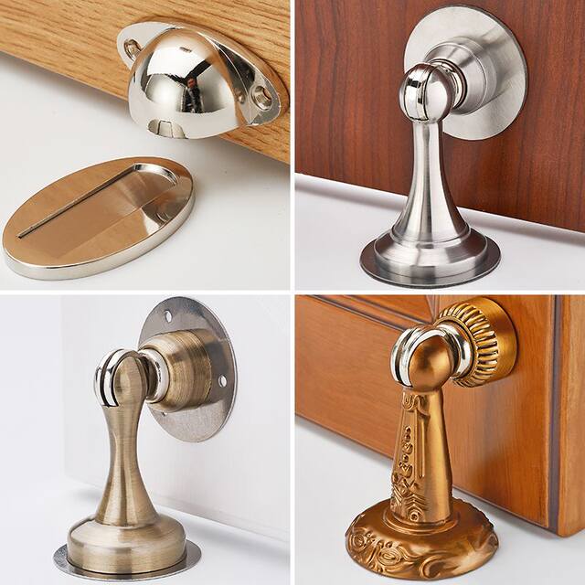 Punch Free Door Stopper Anti Collision Door Top Wall Suction Bathroom Door Stop Strong Magnetic Door Stopper Short Suction Door Stop Door Top Door Collision