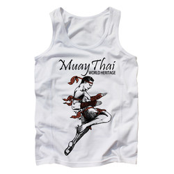 ຜູ້ຊາຍຝ້າຍ elastic ມວຍ Muay Thai Sanda ອອກກໍາລັງກາຍຕໍ່ສູ້ພິມກິລາການຝຶກອົບຮົມ vest t slim fit ເຄື່ອງນຸ່ງຫົ່ມ