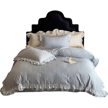 French long-staple cotton jacquard lace four-piece set