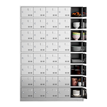 Customized stainless steel cupboards staff canteen plate cabinets factory staff multi-door sideboards restaurant lunch box storage cabinets