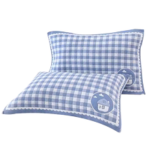 2024 New Pure Cotton Pillow Cover Pair Breathable Sweat-Absorbent Household Single Pillow Cover 52*78cm Pillow Cushion