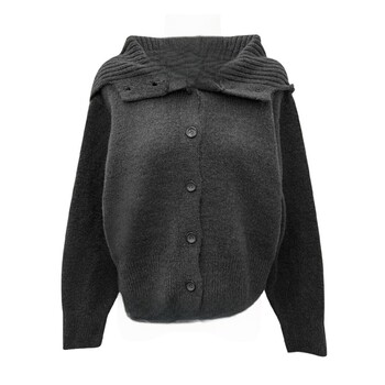 Eihey ehhe ຕົ້ນພາກຮຽນ spring lazy style ສີແຂງ hooded knitted cardigan sweater jacket ສໍາລັບແມ່ຍິງອ່ອນ waxy ສັ້ນເທິງສໍາລັບແມ່ຍິງ