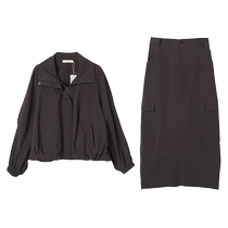 Nishimachi village house outdoor casual drawstring suit for women autumn new temperament skirt two-piece set XH9C10089