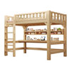 Children's solid wood bunk bed with thickened high and low bunk bed with desk integrated combination of double bunk bed and double bunk bed