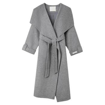 PAPERLLL辛间大翻领羊毛大衣女秋冬2025新款高级感长款双面呢外套