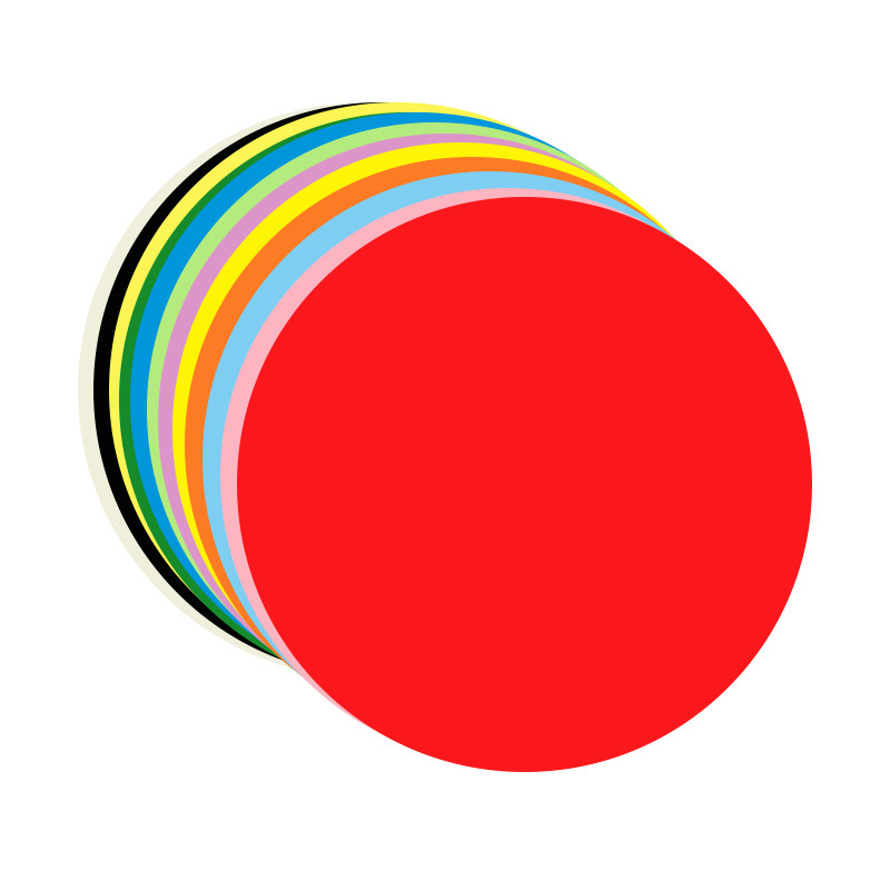 Square color hard cardboard round color hard cardboard thick cardboard handmade cardboard side length diameter 5cm 3035cm children's kindergarten paper-cut material red yellow black and white green pink round cardboard