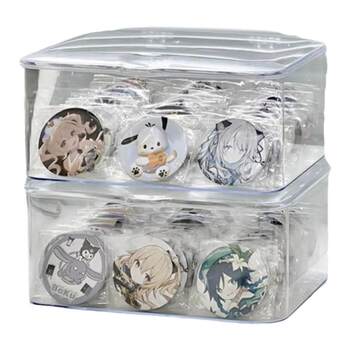 Transparent baji storage box mill badge