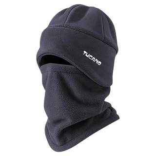 啄木鸟套头帽子男2025冬季新款户外加绒加厚保暖护耳护颈帽子套装