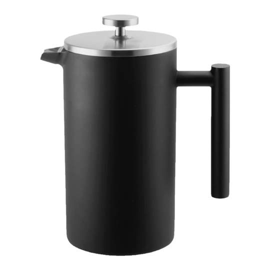 French Press Kaffeekanne aus Edelstahl, französische Doppelwandisolierung