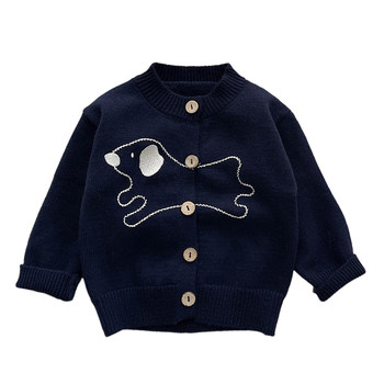 Fine knitted jacket neutral puppy cartoon no spring and autumn Fine knitted jacket neutral puppy cartoon no spring and autumn
