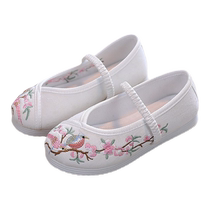 Hanfu Shoes Children Wind Wind Wind Shoes Girl China China Wind Старинная Одежда Детская Старая Пекинская Ткань Обувь