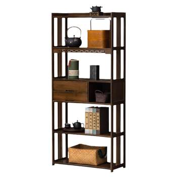 Antique-Style Tea Storage Cabinet, Decorative Antique Tea Rack, Partition Shelf, Bookcase, Storage Cabinet