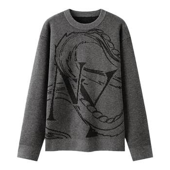 Semir texture jacquard sweater couple sweater men Semir texture jacquard sweater couple sweater men